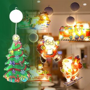 Vianočné závesné svetielko do okna  (4ks) | MERRYLIGHTS